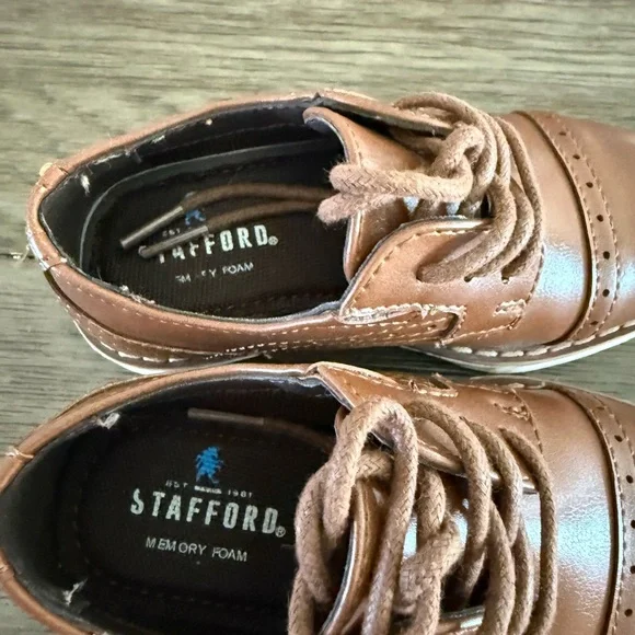 Stafford Lil Cooper Toddler Boys Cap Closed Toe Oxford Shoes size 7 - Picture 4 of 6